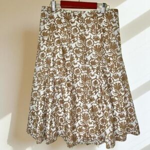 Liz Claiborne vintage abstract,neutral SZ 6 100% breathable cotton,modesty,layer